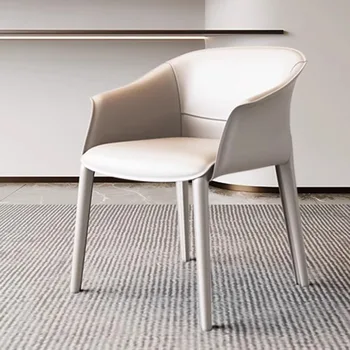בז ' נורדי כסאות אוכל מודרניים עור חתונות נוח להירגע כסאות אוכל כורסה אופנה ייחודי Sillas ריהוט הבית