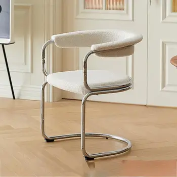 מעצב מתכת כיסא איפור המשרד נורדי מקצועי קורא את הכיסא השינה מבטא לבן Sillas De Comedor ריהוט הבית T50CY