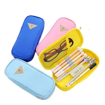 אופנה צבע ממתקים בד Pencilcase תכליתי קלמר תלמיד כתיבה אישה קוסמטיקה שקיות אחסון עט נרתיק מתנה